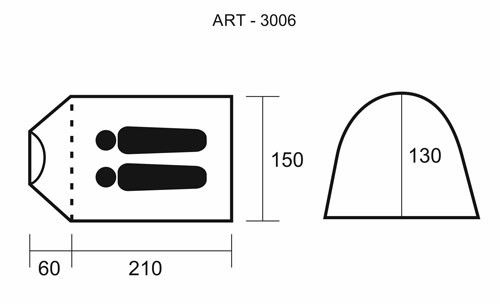 Палатка 2-х местная GreenCamp - GC3006
