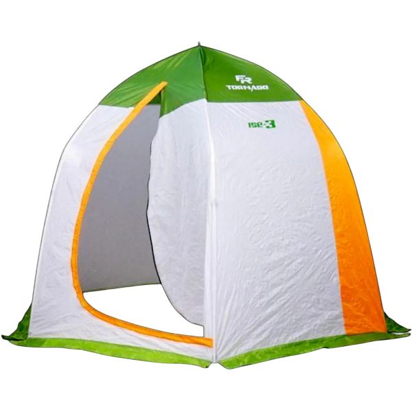 Палатка зимняя Fishing ROI Tornado Ise 3 - 220x220x180 см - Белый/Зелёный/Оранжевый