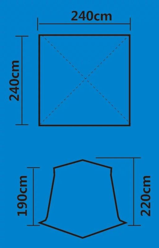 Палатка-куб Mircamping 2017 - Полуавтомат - 4-х местная - Зимняя - Трехслойная -  С полом - Мобильная баня