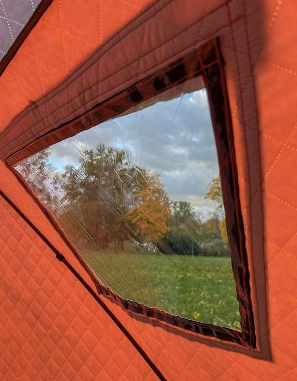 Палатка-куб Mircamping 2017 - Полуавтомат - 4-х местная - Зимняя - Трехслойная -  С полом - Мобильная баня