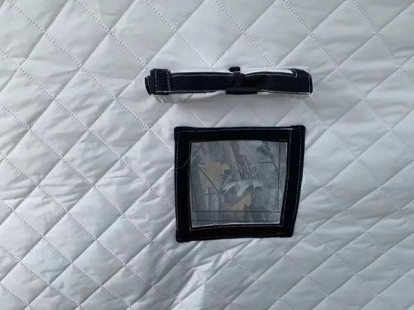 Палатка-куб зимняя четырехслойная Mircamping 2019 - Белый Камуфляж - Мобильная баня - С полом