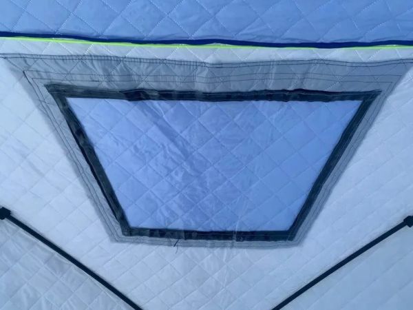 Намет Mircamping 2023 - Напівавтомат - 8-місна - Зимова - Тришарова - З підлогою - Мобільна лазня