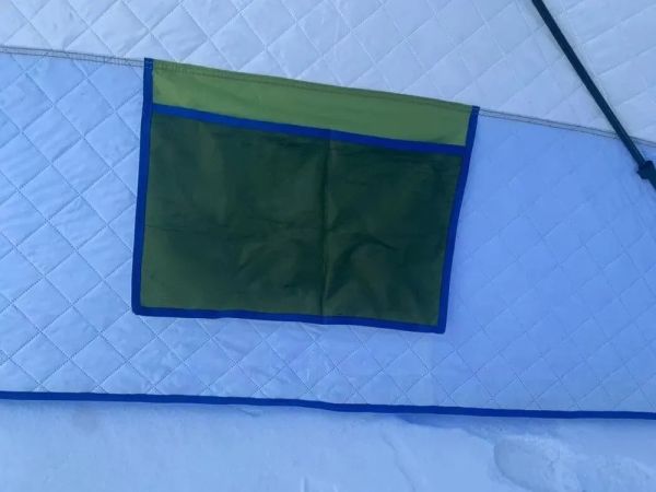 Намет Mircamping 2023 - Напівавтомат - 8-місна - Зимова - Тришарова - З підлогою - Мобільна лазня