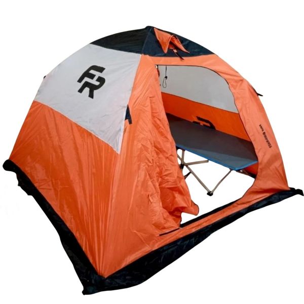 Палатка зимняя Fishing ROI Ice Fishing - 200x200x160 см - Оранжевый/Белый/Коричневый