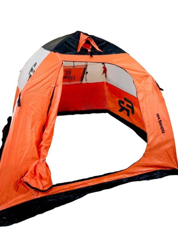 Палатка зимняя Fishing ROI Ice Fishing - 200x200x160 см - Оранжевый/Белый/Коричневый
