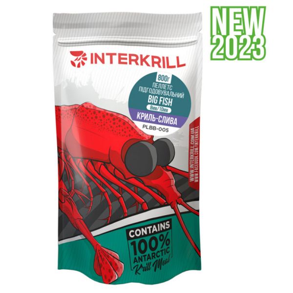 Пеллетс Interkrill Start Mix (4mm & 6mm) Кріль-Слива - 800 г