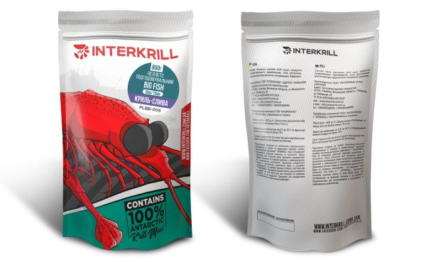 Пеллетс Interkrill Start Mix (4mm & 6mm) Кріль-Слива - 800 г
