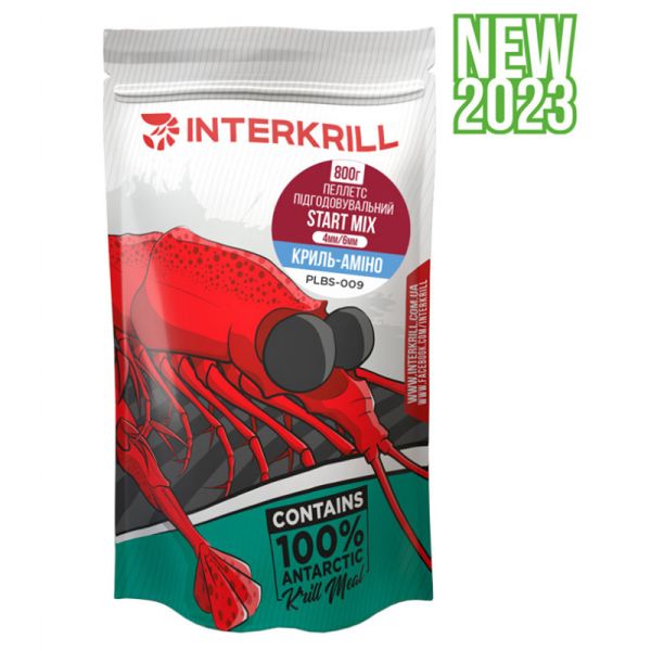 Пеллетс Interkrill Start Mix (4mm & 6mm) Кріль-Аміно - 800 г