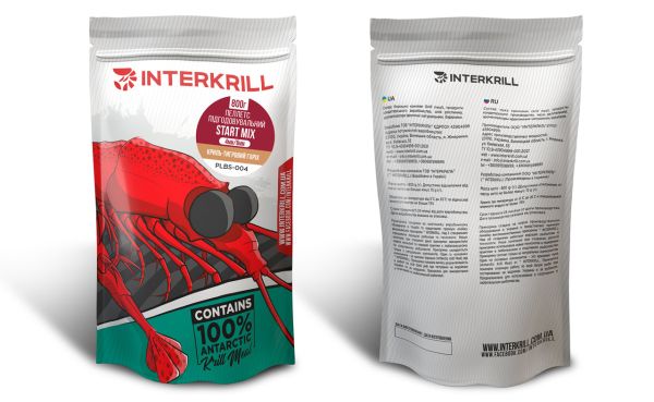 Пеллетс Interkrill Start Mix (4mm & 6mm) Криль-Тигровий Горіх - 800 г