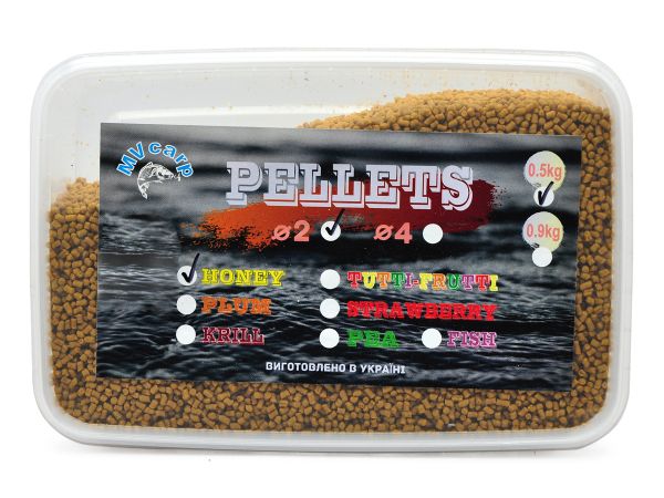 Пеллетс MV Carp - Honey (Мед) - 0.5 кг