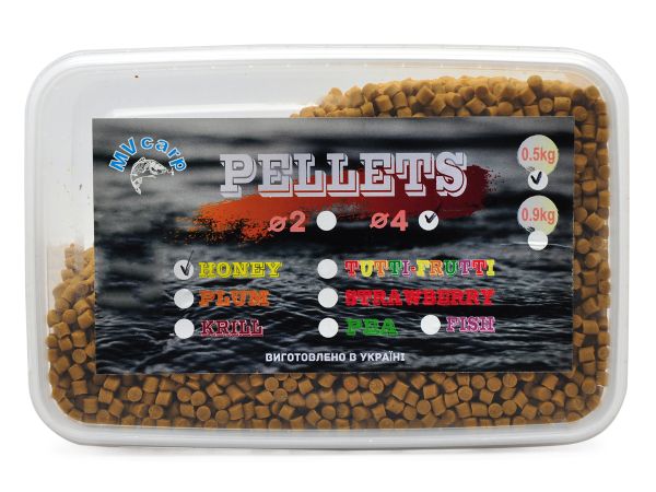 Пеллетс MV Carp - Honey (Мед) - 0.5 кг