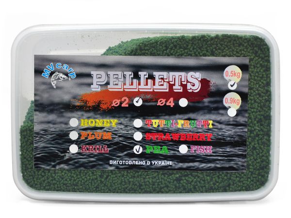 Пеллетс MV Carp - Pea (Горох) - 0.5 кг