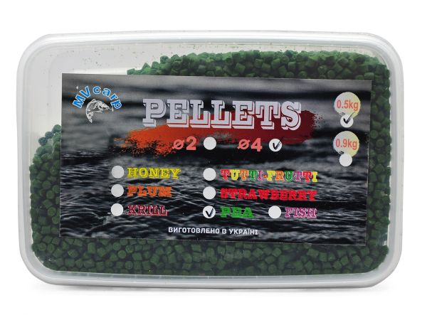 Пеллетс MV Carp - Pea (Горох) - 0.5 кг