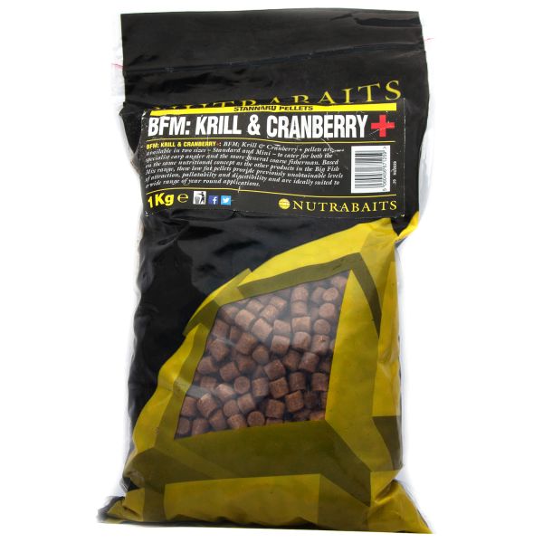 Пеллетс Nutrabaits BFM - Krill&Cranberry - Standart - 1 кг