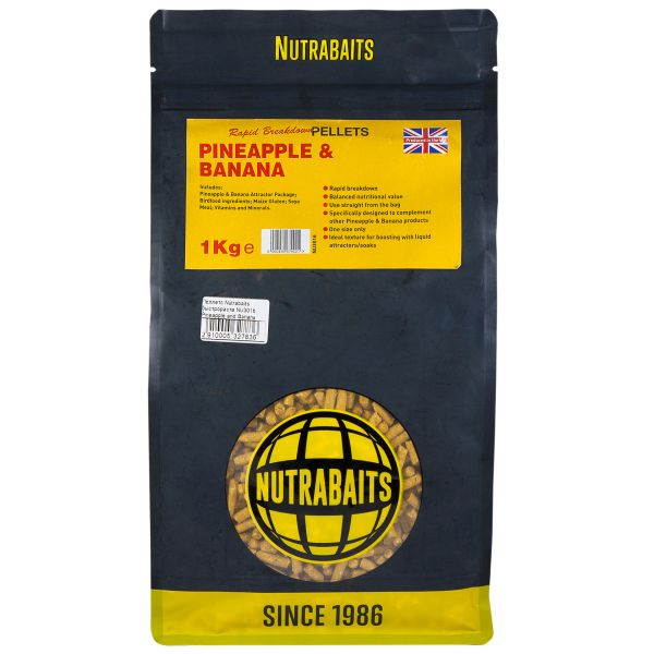 Пеллетс Nutrabaits быстрорастворимый - Pineapple and Banana - 1 кг