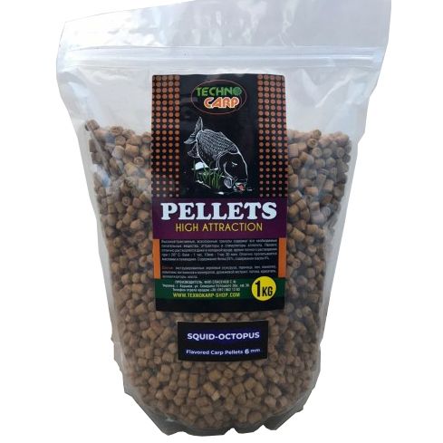 Пеллетс Технокарп Flavored High Attraction - Squid Octopus - 1 кг