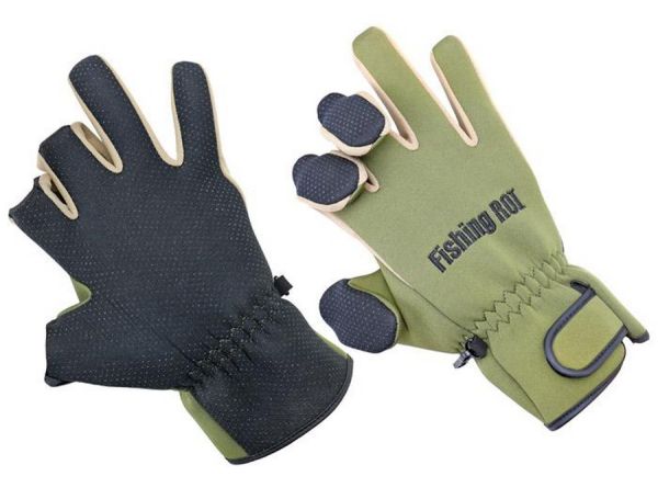 Перчатки неопреновые Fishing ROI - Olive Neoprene gloves