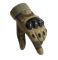 Рукавички тактичні - Закриті пальці - Посилений протектор - Карбонова вставка - Хакі