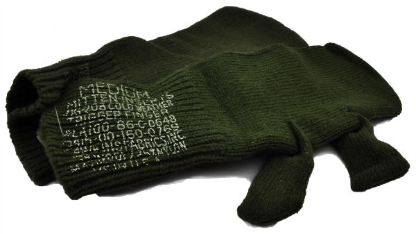 Рукавиці 3-х палі - В'язані - НАТО - Вовна - Зелені