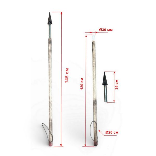 Пешня Пика (трехгранная) с деревянной ручкой