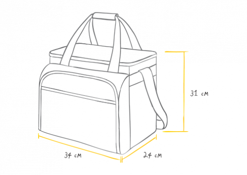 Сумка-холодильник з набором посуду Арктика - На 3 персони - Зелений - 13,5 л