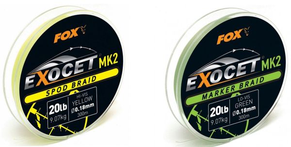 Жилка плетена для споду MK2 - Fox - Exocet - Зелений - 300 метрів