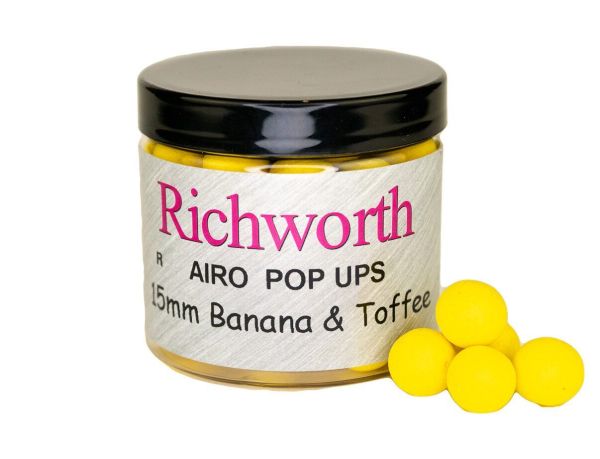 Плаваючі бойли Richworth Pop Ups Boilies - 15 мм - 200 мл - Banana Toffee