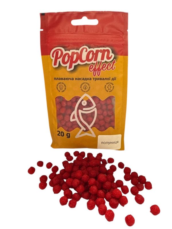 Плавающая пылящая насадка PopCorn effect - 20 г - Клубника