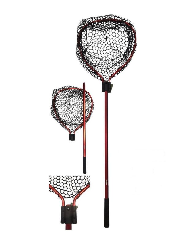 Подсак Briz 002 - 50х40 см - Ячейка сети 18-25 мм - Чёрный/Красный