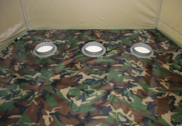 Підлога утеплена ЛОТОС Куб 3 (210x210) ПУ4000 з отворами під лунки (в зборі з фланцями)