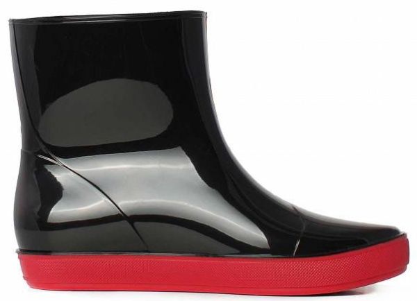 Ботильоны резиновые женские из ПВХ - М-03 ГумаТрест - Черно-Красные