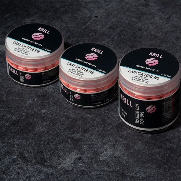 Бойли Carp Catchers Pop Ups Flat Method - Плаваючі - Ø6 мм - Вимитий рожевий - Krill