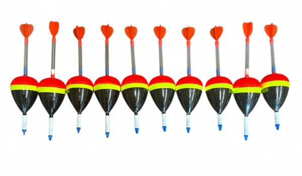 Поплавок для лову товстолоба, хижака XXL - Під світлячок - Червоно-жовто-чорний - 1 шт.