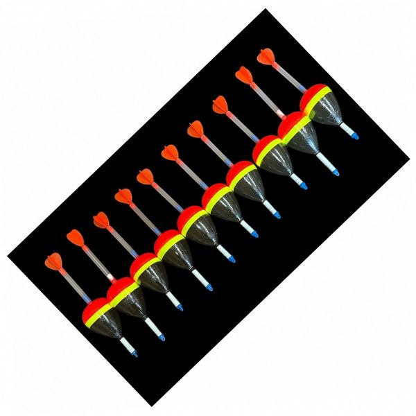 Поплавок для лову товстолоба, хижака XXL - Під світлячок - Червоно-жовто-чорний - 1 шт.