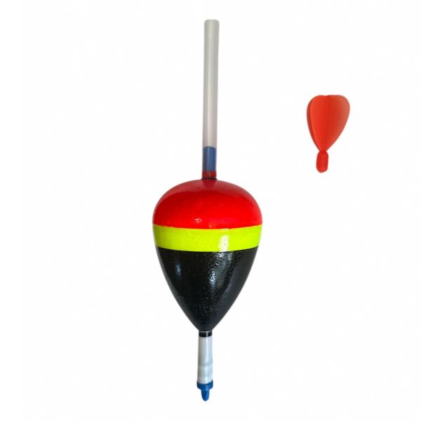 Поплавок для лову товстолоба, хижака XXL - Під світлячок - Червоно-жовто-чорний - 1 шт.