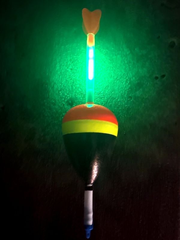 Поплавок для лову товстолоба, хижака XXL - Під світлячок - Червоно-жовто-чорний - 1 шт.