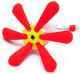 Поплавок для зимней рыбалки - Цветок - 6 лепестков - Бело-красный