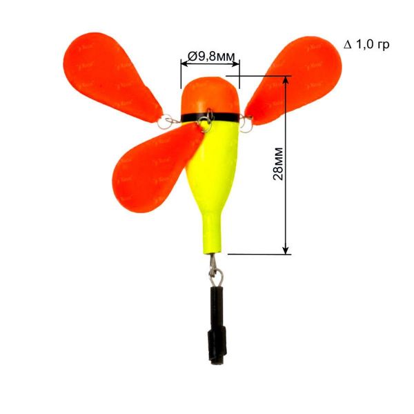 Поплавець для зимової риболовлі Fishing Roi (M04) - 1,0 г - 28xØ9,8 мм