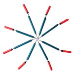 Поплавок Зимний Ванька-Встанька - Рыбацкая лавка - (25+60)х4 мм - 1 г - Сине-красный -   Дерево тополь