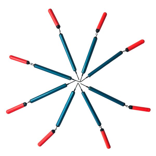 Поплавок Зимний Ванька-Встанька - Рыбацкая лавка - (25+60)х4 мм - 1 г - Сине-красный -   Дерево тополь