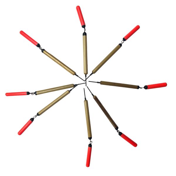 Поплавок Зимний Ванька-Встанька - Рыбацкая лавка - (25+60)х4 мм - 1 г - Натурал-красный -   Дерево тополь