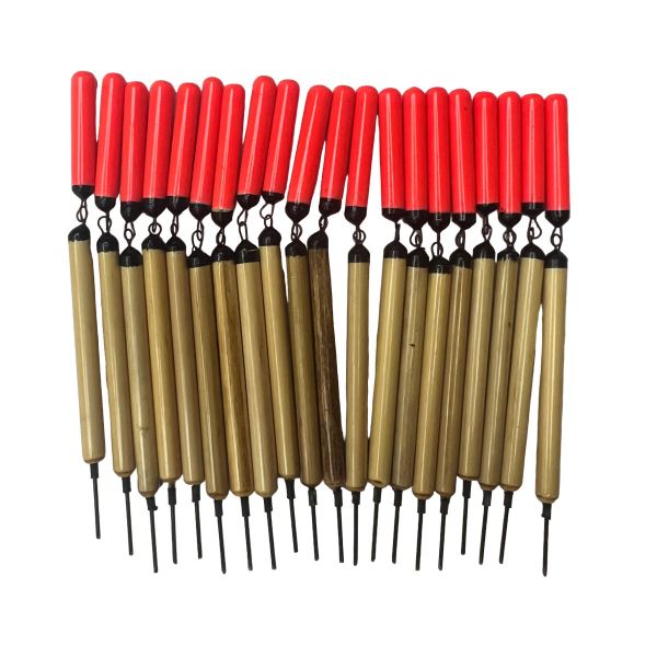 Поплавок Зимний Ванька-Встанька - Рыбацкая лавка - (25+60)х4 мм - 1 г - Натурал-красный -   Дерево тополь