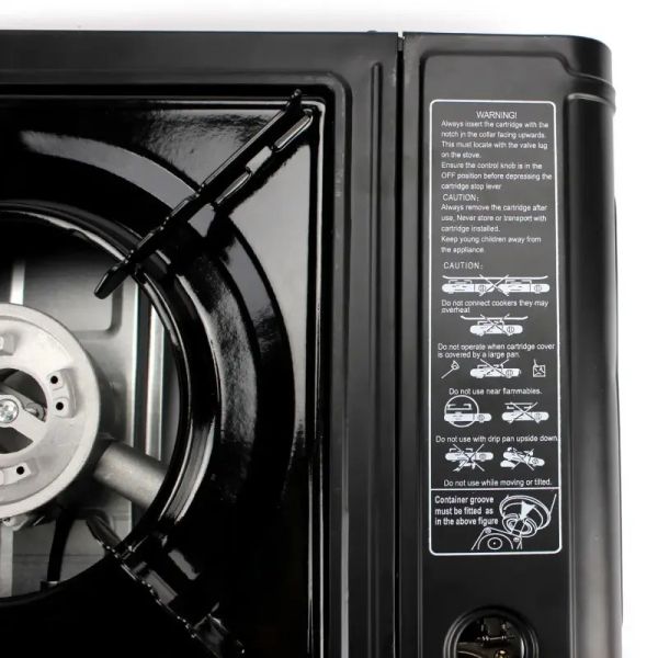 Плита портативная газовая HAPPY HOME BDZ-155-A - Двойного действия - С адаптером - В кейсе