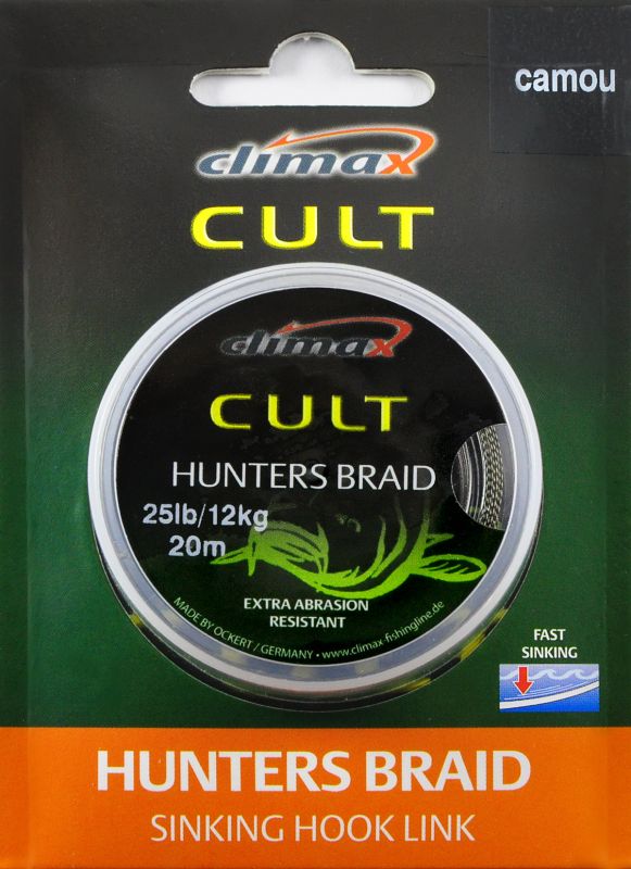 Поводочный материал в матовой оплетке Climax CULT Hunter's Braid - 20 м