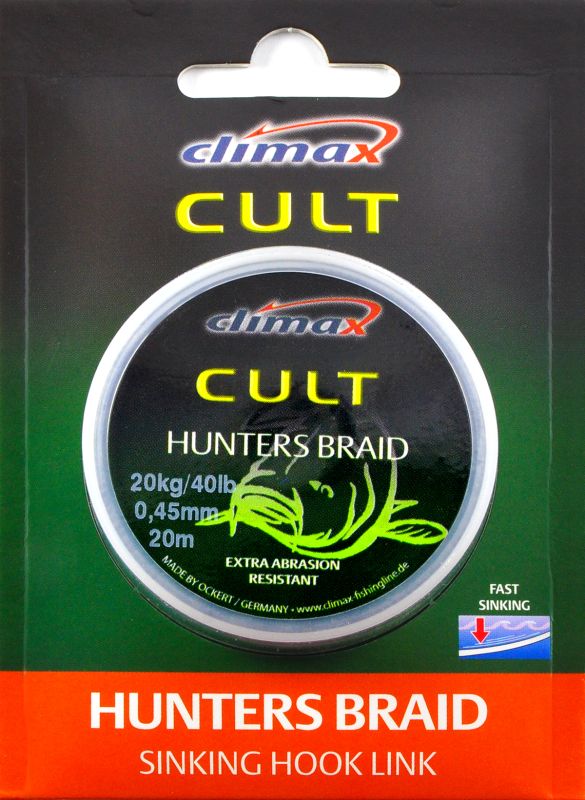 Поводочный материал в матовой оплетке Climax CULT Hunter's Braid - 20 м