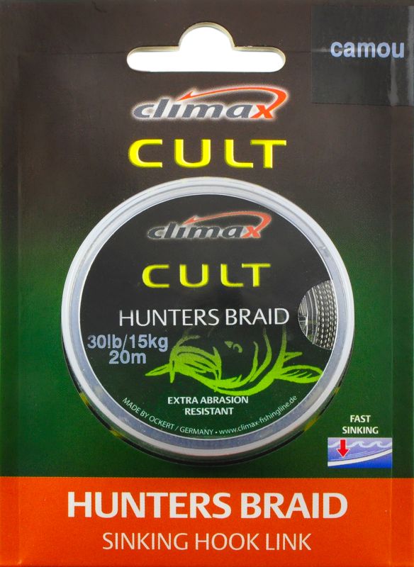 Поводочный материал в матовой оплетке Climax CULT Hunter's Braid - 20 м