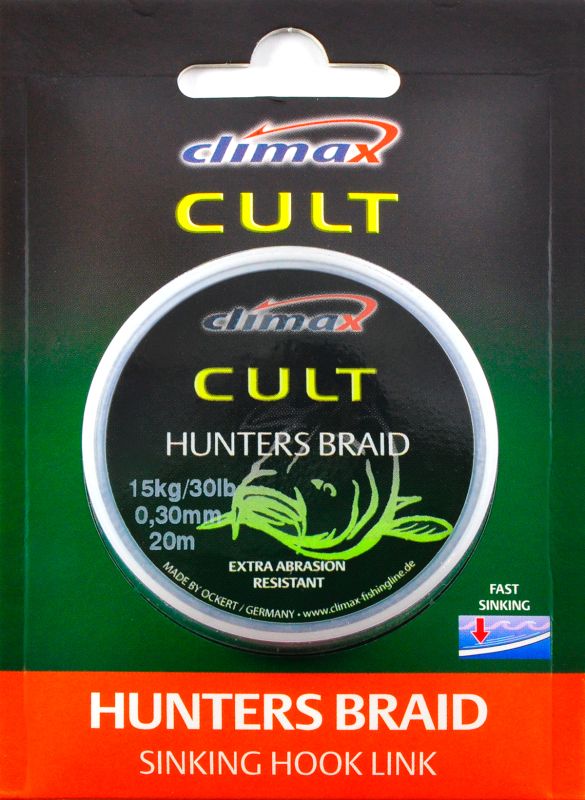 Поводочный материал в матовой оплетке Climax CULT Hunter's Braid - 20 м