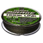 Поводочный материал Kosadaka Mirage Hook Link - Плетеный - Тонущий - Хаки-черный - 25 м
