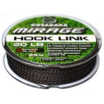 Поводочный материал Kosadaka Mirage Hook Link - Плетеный - Тонущий - Коричнево-черный - 25 м