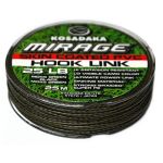 Поводочный материал в оболочке Kosadaka Mirage Skin Coated PVC - Sinking - 25 м - Хаки-черный